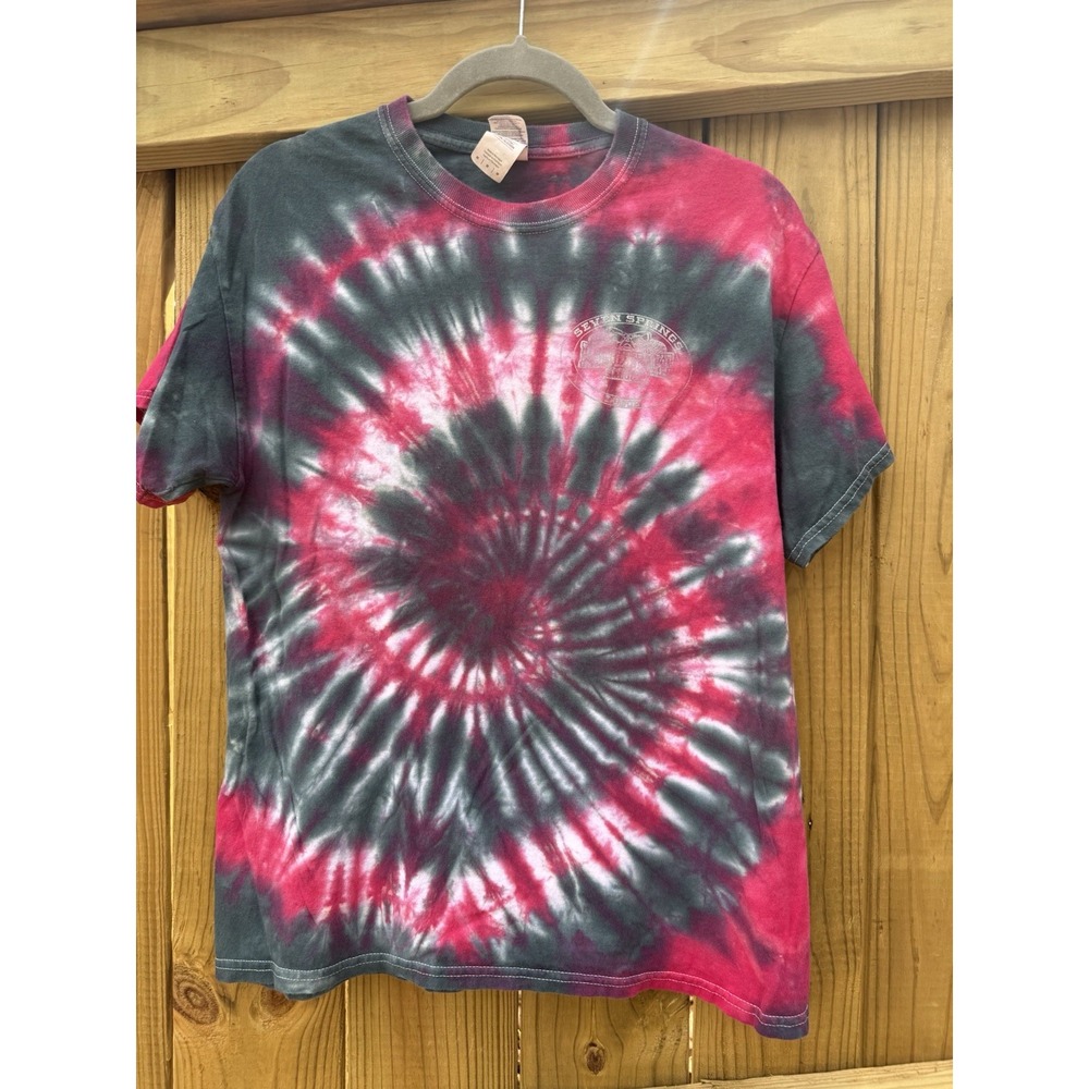 Vintage Seven Springs Rattlesnake Saloon AL‎ Tie Dyed Tshirt Women's Size Medium